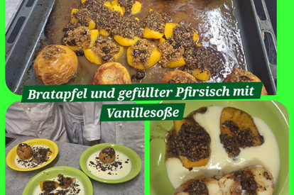 Bratapfel mit Vanillesoße