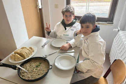 Böhmische Knödel mit Rahmchampignons