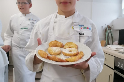 Apfelküchle oder Apfelbeignets