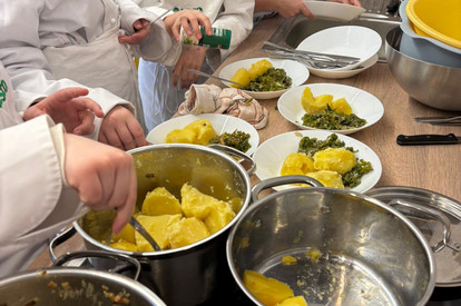 Grünkohl mit Kartoffeln und Ei